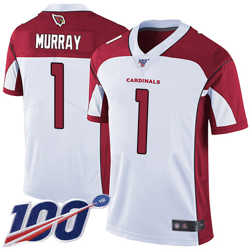 Arizona Cardinals Limited White Men Kyler Murray Road Jersey NFL Football 1 100th Season Vapor Untouchable